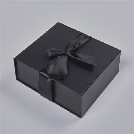 Custom Glossy Black Cardboard Flat Folding Sushi Packaging Paper Gift Box