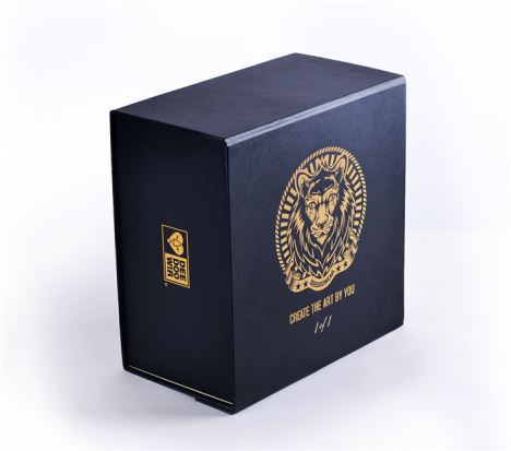 Black Promotional Presentation Box Magnetic Box Mailing Box with Silver Logo