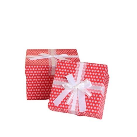 Paper Cardboard Paper Red Box With Ribbon