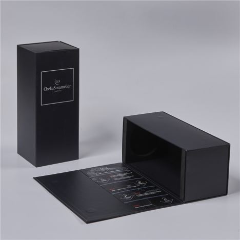 Black Cosmetic Rigid Folding Gift Packaging Box with Magnet Closure for Easy to Ship and Store